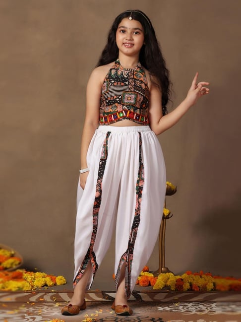 Fashion Dream Girls Black Printed Kurta and Dhoti-picture-21