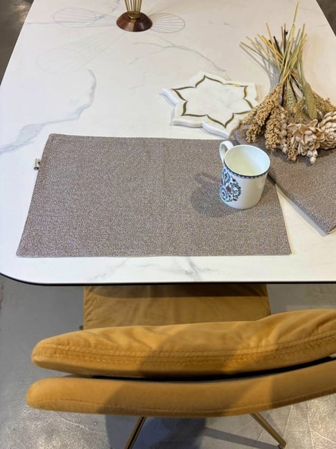 Bells & Whistles Brown Cotton Texture Nestura Placemats - Set of 6