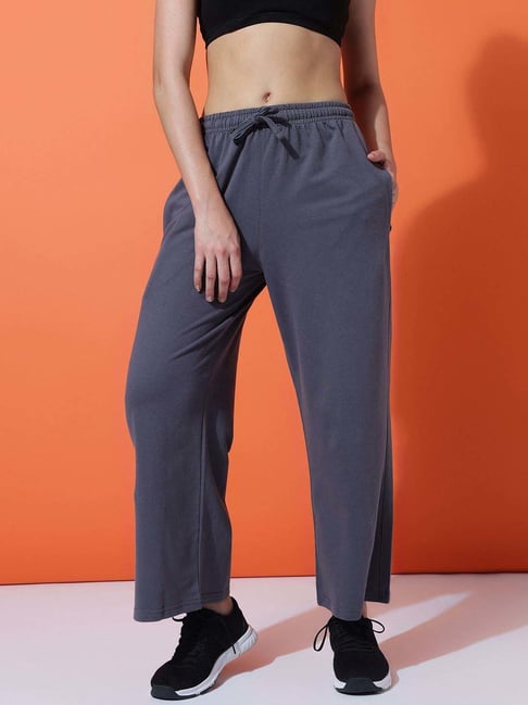 MKH Grey Regular Fit Sports Trackpants