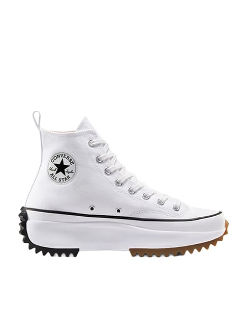 Converse Unisex Run Star Hike Canvas Platform High Top White Sneakers