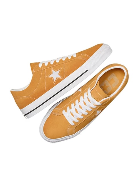 Converse Unisex CONS One Star Pro Suede Low Top Yellow Sneakers