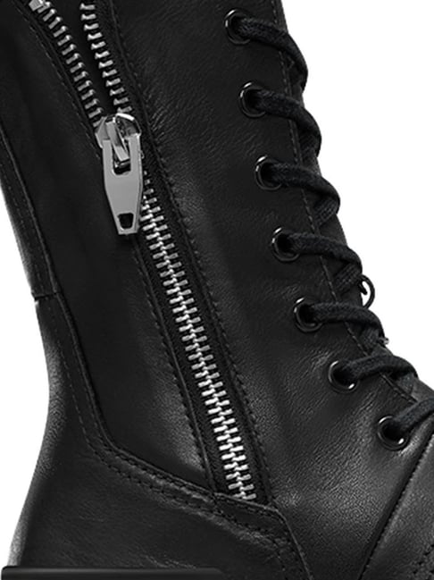 Converse Unisex Chuck 70 Plus Extra High Top Leather Boots Black