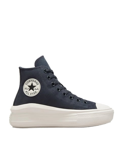 Converse Women's Chuck Taylor All Star Move Platform Colorful Suede High  Top Black Sneakers