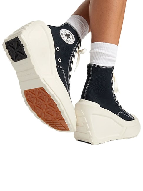 Converse Women's Chuck 70 De Luxe Wedge High Top Black Sneakers