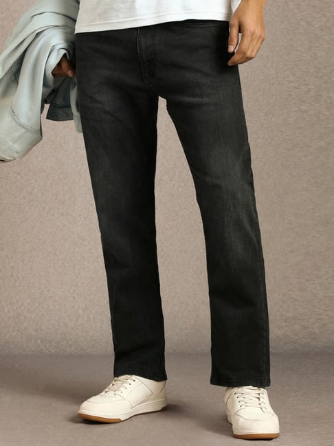 Louis Philippe Black Cotton Slim Fit Jeans-picture-10