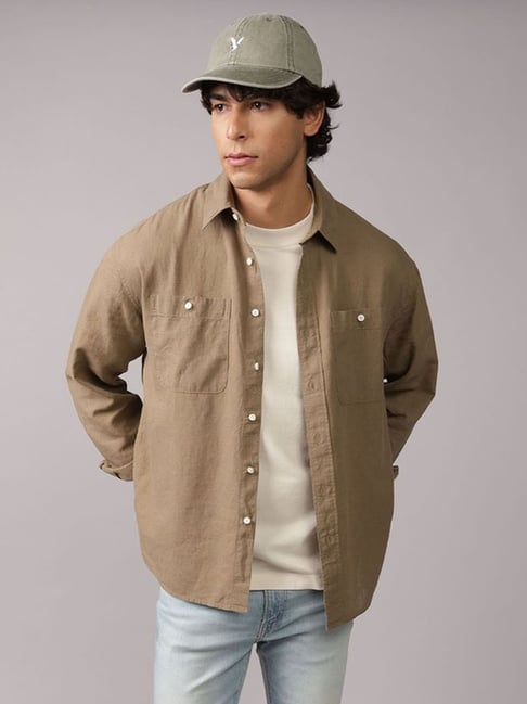 American Eagle Green Regular Fit Shirt-picture-14