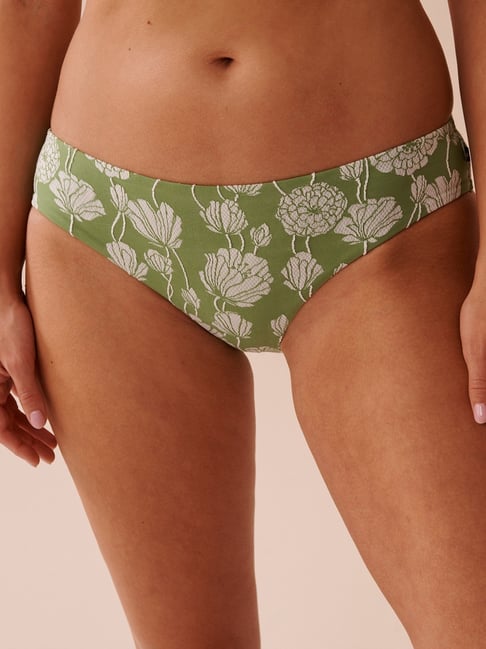 La Vie En Rose Poppy Field Nylon Printed Bikini Bottom