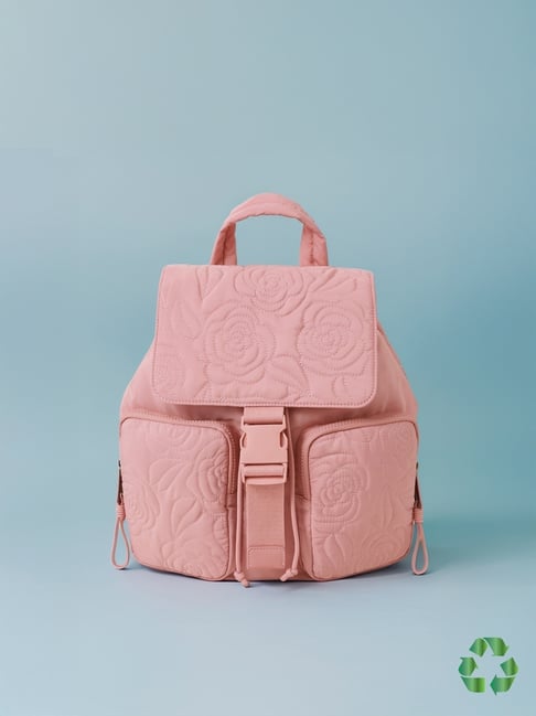 Accessorize London Pink Textured Backpack-picture-36