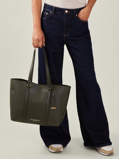 Accessorize London Khaki Alex Tote-picture-20