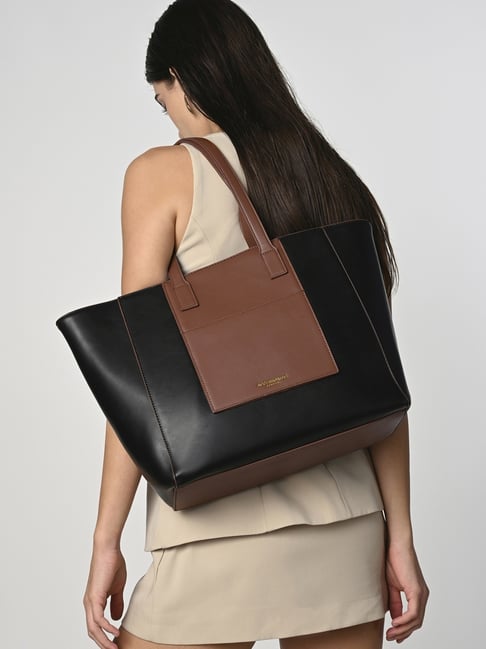 Accessorize London Black Color Block Tote