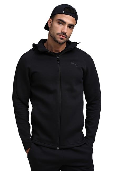 Puma Black EVOSTRIPE Slim Fit Training Hoodie