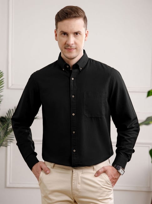The Formal Club Midnight Black Solid Shirt