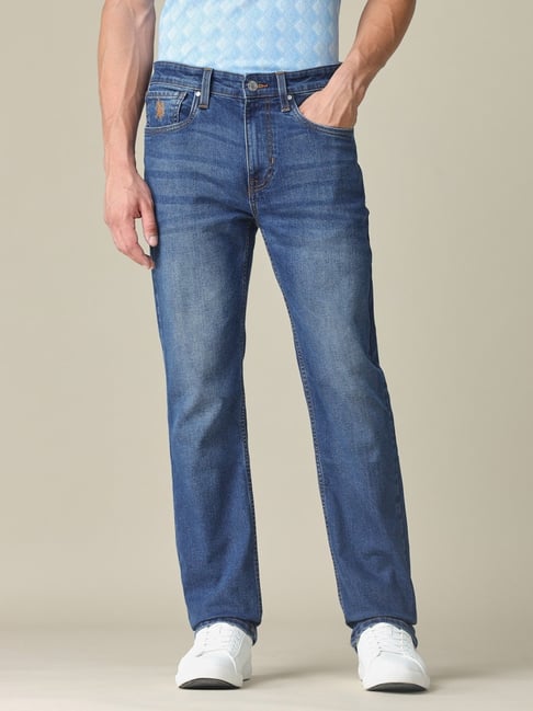 U.S. Polo Assn. Denim Co. Blue Cotton Straight Fit Jeans-picture-12