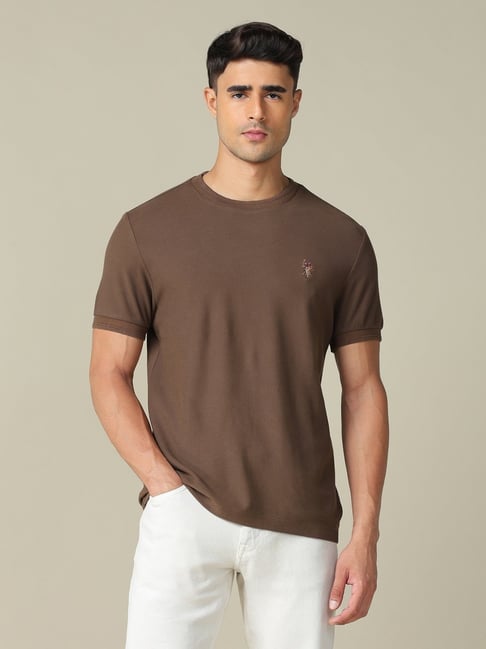 U.S. Polo Assn. Denim Co. Brown Cotton Slim Fit T-Shirt-picture-11