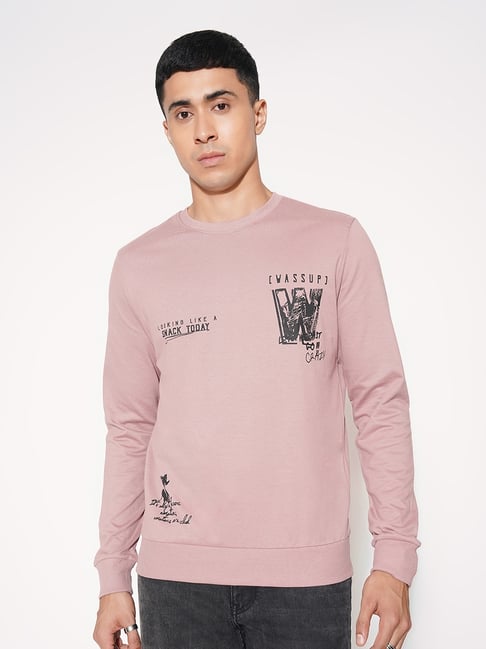 People By Pantaloons Purple Slim Fit Printed Sweatshirt-picture-44