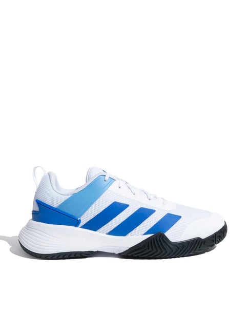 ADIDAS Men's TENNIS TOP White & Bright Royal Tennis Shoes-image-42