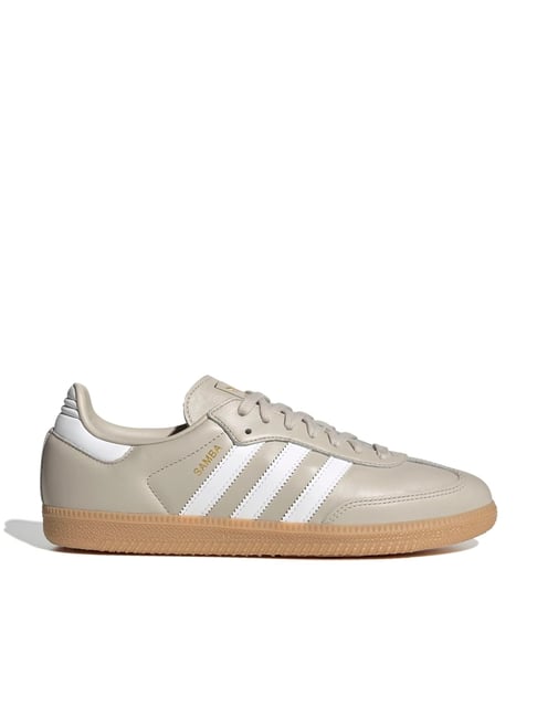 Adidas Originals Men's SAMBA OG Beige & Ftwr White Football Shoes-image-18