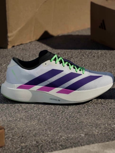 Buy ADIDAS Men's White Collegiate Purple Running Shoes at Best