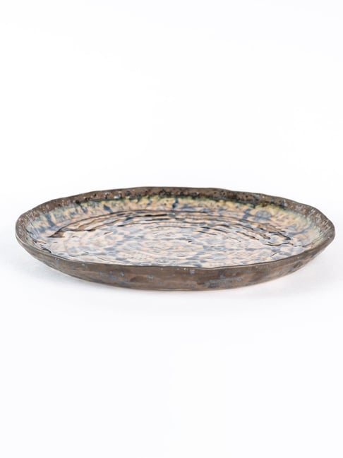 HITKARI Multicolor Porcelain Floral Art Full Dinner Plate - Set of 6