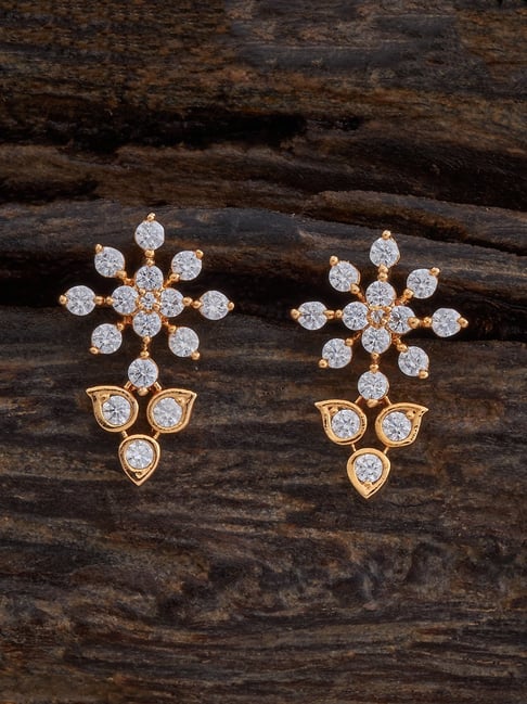 Kushal's Fashion Jewellery White Gold Polished Zircon Earring for Women-picture-29