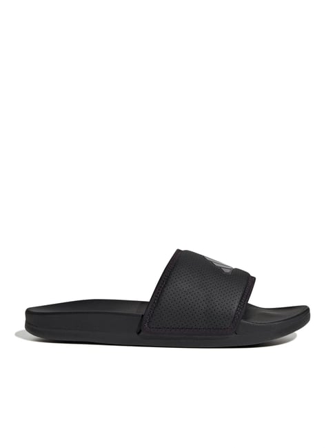 ADIDAS Women's ADILETTE COMFORT Black & Aurora Met Slides