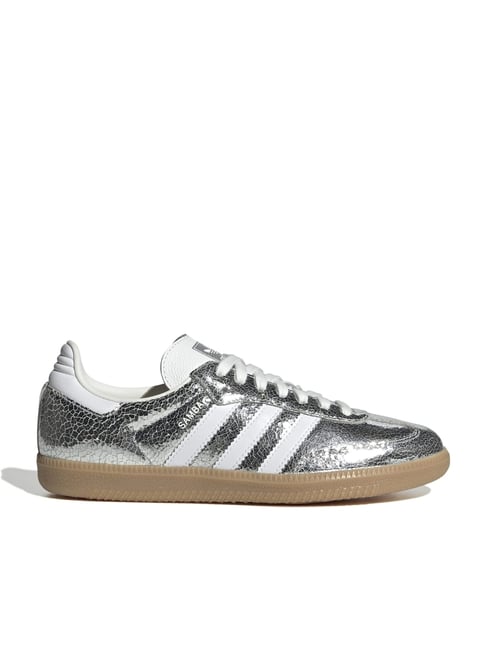 Buy Adidas Originals Women's SAMBA OG W Silver Sneakers at Best