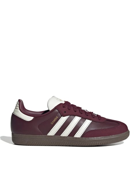 Adidas Originals Women's SAMBA OG W Maroon & Off White Sneakers-image-46
