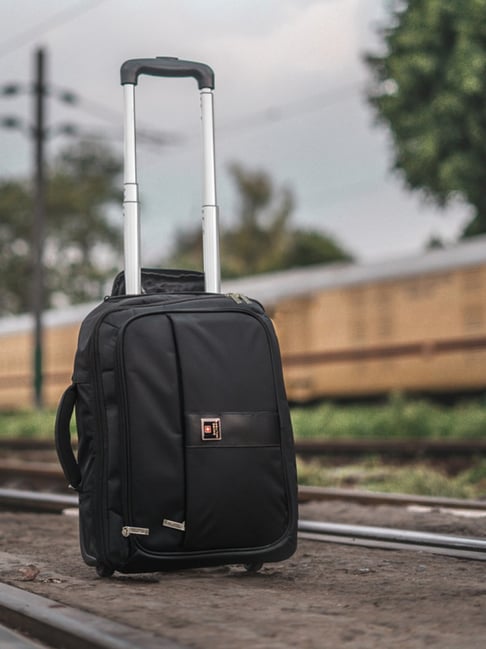 Swiss Military Black & Brown Medium Combo of Cabin Trolley with Wallet-picture-43