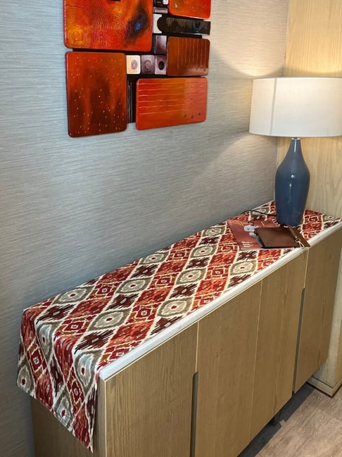 Bells & Whistles Patola Red Cotton Ikat Table Runner-picture-38