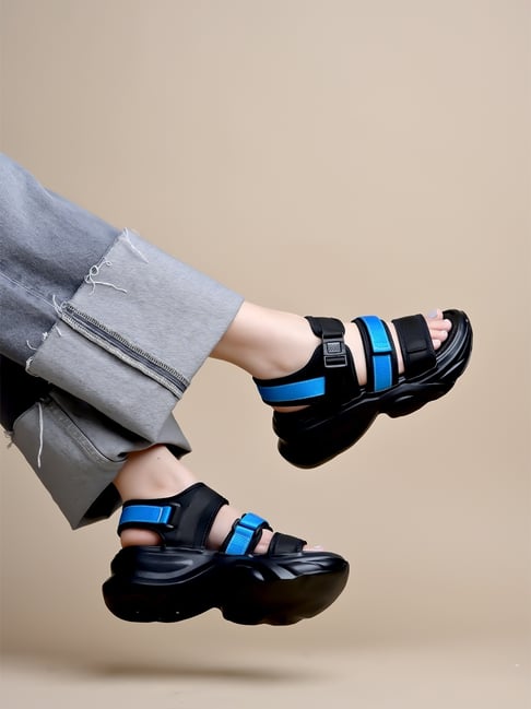 Shoetopia Women's Blue Floater Wedges-picture-43