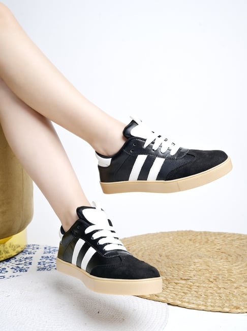 Shoetopia Women's Black Casual Sneakers-picture-34