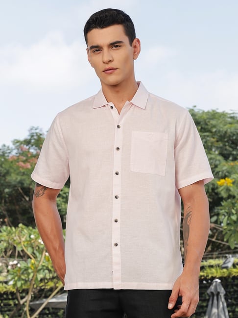 Thomas Scott Pink Linen Loose Fit Shirt-picture-28