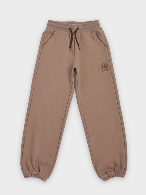 TOMMY HILFIGER Girls Light-Brown Relaxed Fit Joggers-picture-10