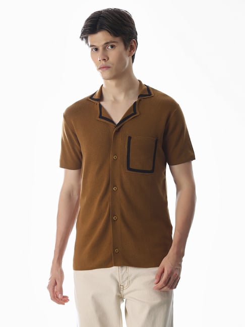 Jack & Jones Brown Cotton Oversized Shirt-picture-46