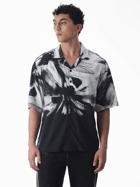 Jack & Jones Black Oversized Printed Shirt-picture-36