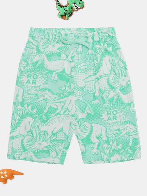 Pantaloons Junior Boys Aruba Blue Printed Shorts-picture-29