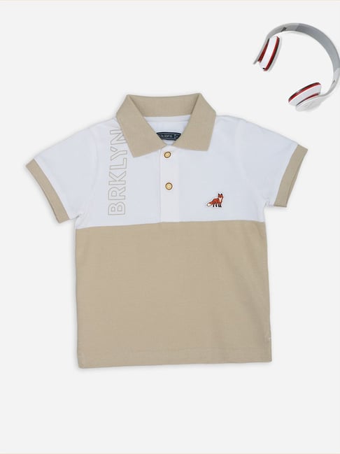 Pantaloons Baby Boys Fog Color Block Polo T-Shirt