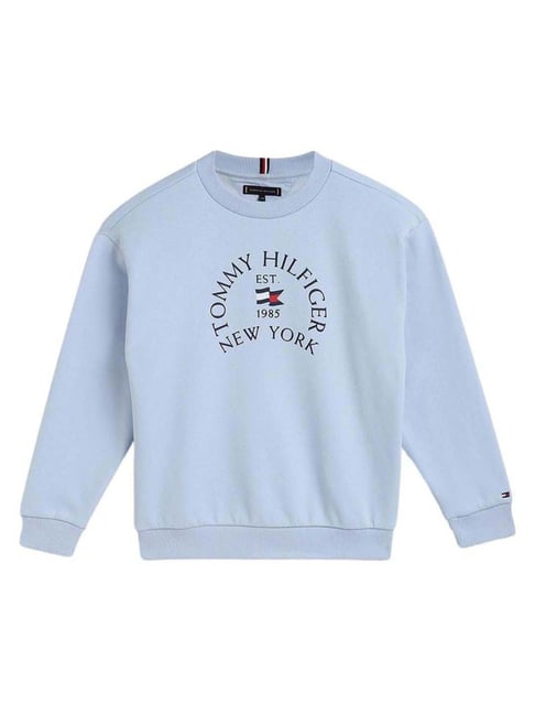 TOMMY HILFIGER Breezy Blue Printed Archive Fit Pullover