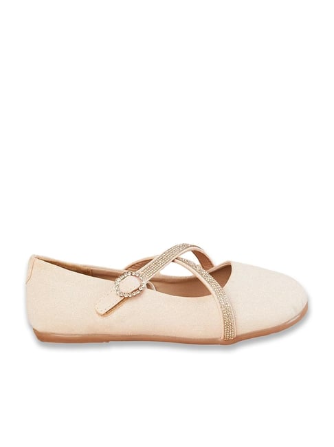 Fame Forever by Lifestyle Kids Beige Mary Jane Shoes