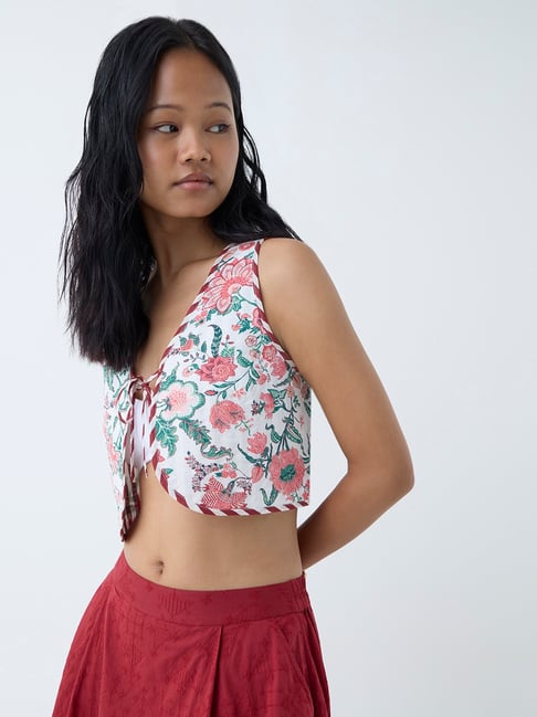 Bombay Paisley by Westside Multicolour Reversible Cotton Vest Top