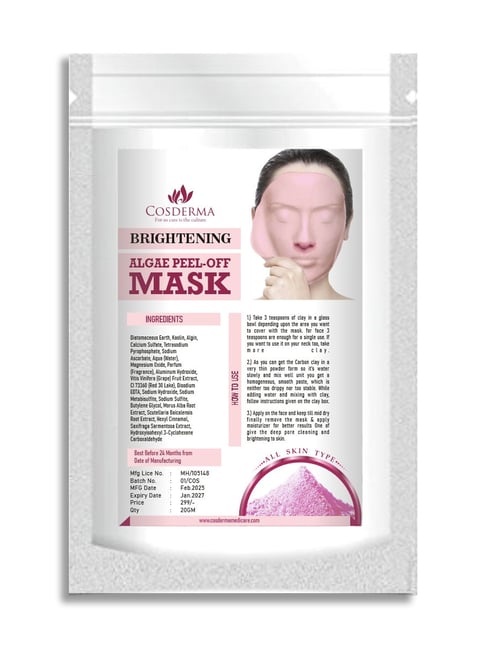 COSDERMA Brightening Algae Peel-Off Face Mask - 20 gm-image-45