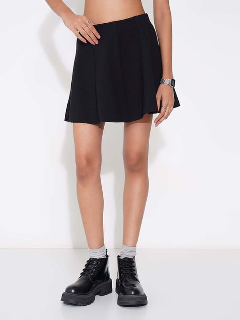 Sf Jeans By Pantaloons Black Flared Fit Skirt-picture-44