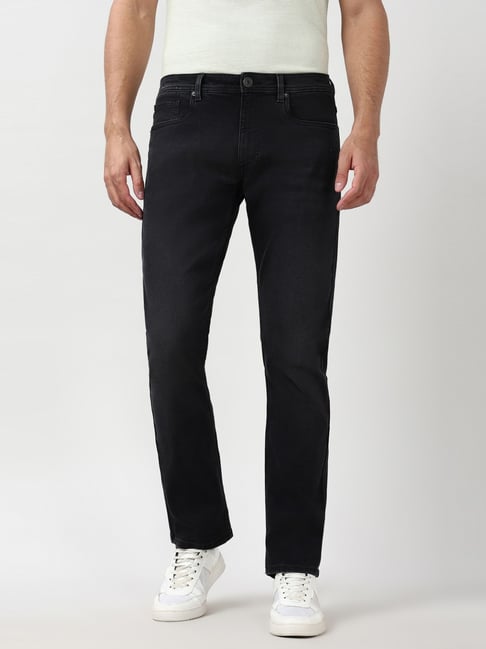 Peter England Black Cotton Regular Fit Jeans-picture-23