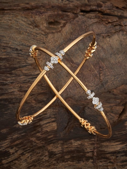 Kushal's Fashion Jewellery White Rhodium Gold Polished Zircon Bangle for Women-picture-41