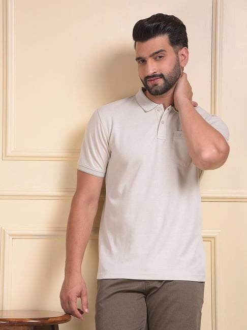 Crimsoune Club Beige Regular Fit Polo T-Shirt-picture-39