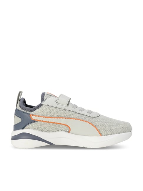 Puma Kids Unisex Ash Grey & Inky Blue Sneakers