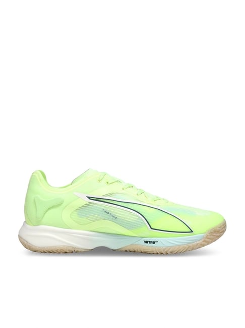 Puma Unisex Nitro Foam Fizzy Light & Green Terrain Indoor Court Shoes-picture-19