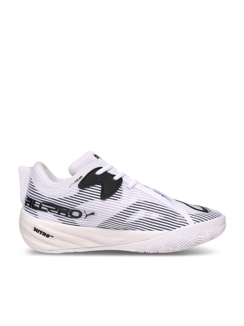 Puma Unisex Nitro White & Black Basketball Shoes-picture-33