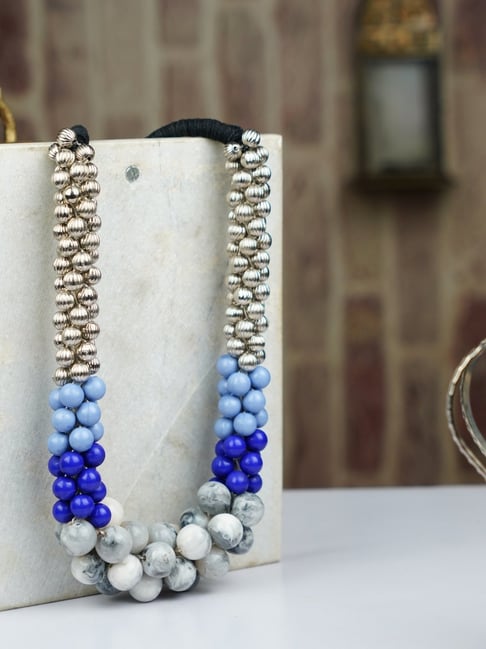 IMLI STREET Multicolor Ethnic Tribal Handmade Resin Beaded Necklace-picture-10