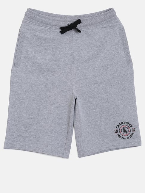 3PIN Boys Grey Cotton Regular Fit Shorts-picture-24